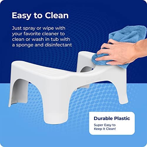 Squatty Potty Simple Toilet Stool, White, 7″ 8