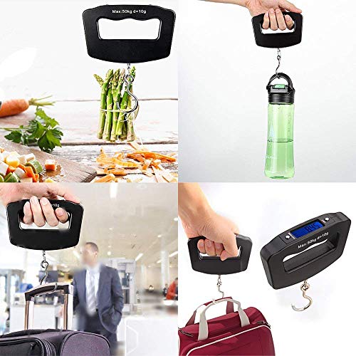 Briskyloom LCD Display Portable Bag Scales Hanging Hook Scale for Fishing Travel 7