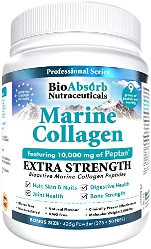 Marine Collagen Powder, Extra Strength w/Peptan (Type 1 Hydrolyzed Collagen