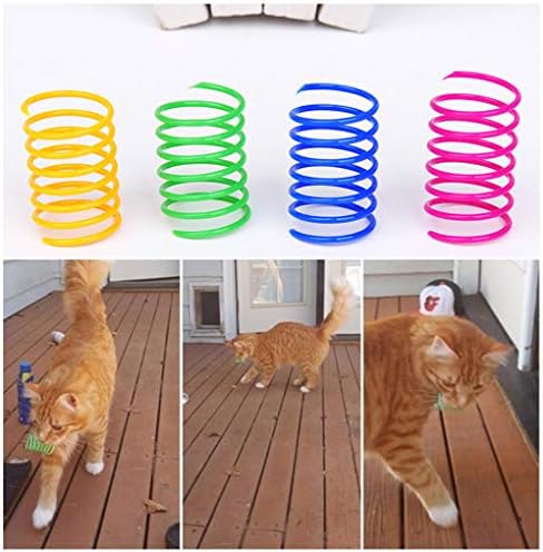 Andiker Cat Spiral Spring, 12 Pc Cat Creative Toy to Kill Time and Keep Fit 3