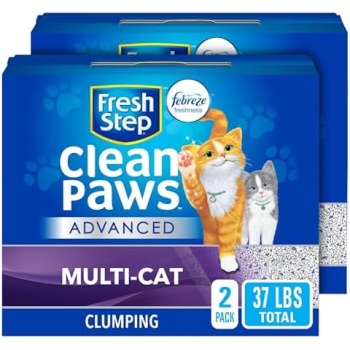 Fresh Step Clumping Cat Litter, Advanced, Clean Paws Multi-Cat, Extra Large