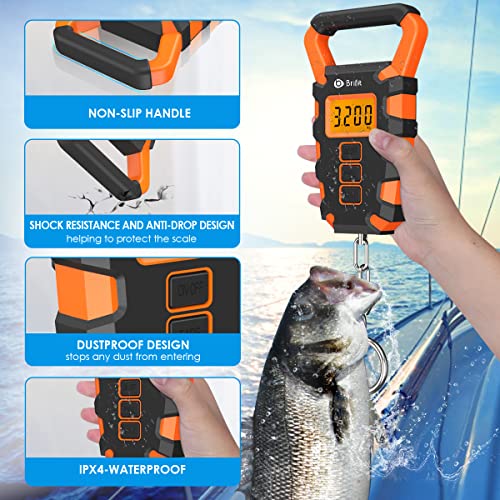 Newest Digital Fishing Scale with Ruler, 15g/50kg Electronic Digital Luggage Scale 3