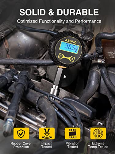 AZUNO Compression Tester Automotive, Digital Compression Gauge 200 PSI 5