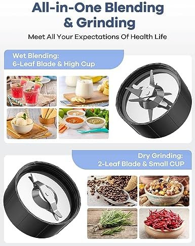 Smoothie Blender, Ganiza Blenders for Smoothies with 15-Piece Blender and 2