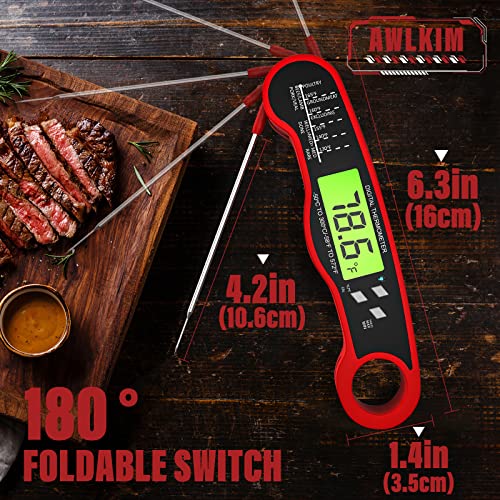 AWLKIM Meat Thermometer Digital – Fast Instant Read Food Thermometer 3