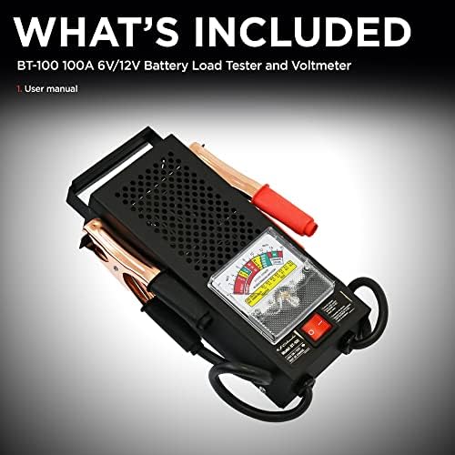 Schumacher BT-100 Battery Load Tester and Voltmeter – 100 Amp, Black 4