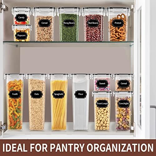 Airtight Food Storage Containers Set with Lids, 24 PCS Clear Kitchen Pantry 5