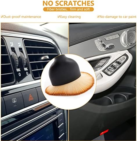 Rednow Car Interior Cleaning Tool Brush with Cover,Car Brush Car Detailing Brush 2