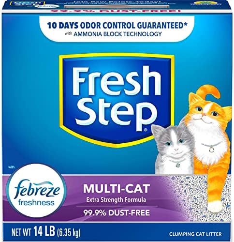 Fresh Step Clumping Cat Litter, Multi-Cat Odor Control, 14 lbs 2