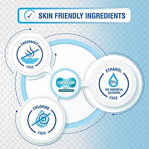 Comfy Life Premium Full Body Cleansing Wet Wipes for Adults – Large Luxury 4