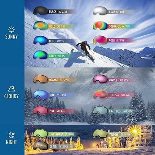 OutdoorMaster OTG Ski Goggles – Over Glasses Ski/Snowboard Goggles 6