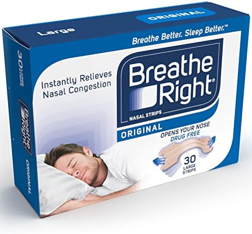 Breathe Right Nasal Strips Original Large 30s | Instantly Relieves Nasal