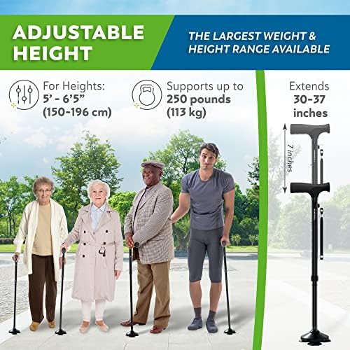 HONEYBULL Walking Cane for Men & Women – Foldable, Adjustable, Collapsible 6