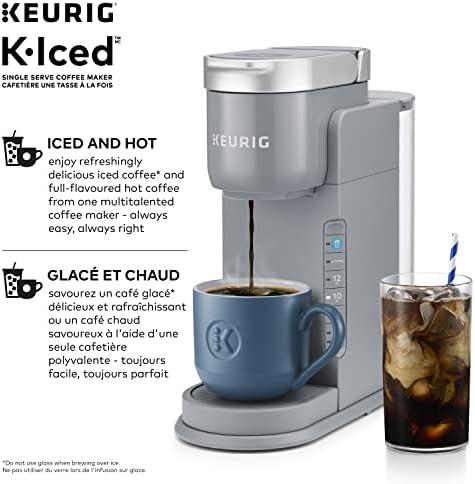 Keurig K-Iced Single Serve K-Cup Pod Coffee Maker, Featuring Simple Push Blue 4