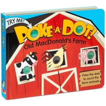 Melissa & Doug Children's Book - Poke-a-Dot: Old MacDonald’s Farm