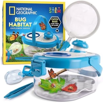 NATIONAL GEOGRAPHIC Bug Catcher Kit for Kids - Kids Bug Habitat with Magnified