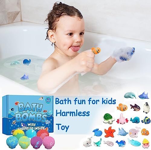 Bath Bombs for Kids with Surprise Marine Animals Inside, 20 Shell Kids Bath Bomb 4