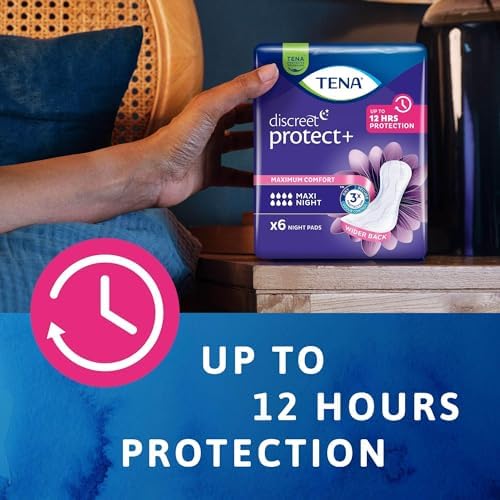 TENA Discreet Maxi Night Incontinence Pads for Heavy Bladder Weakness 4