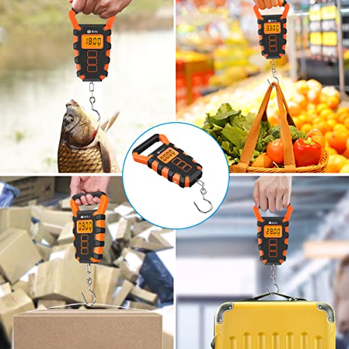 Newest Digital Fishing Scale with Ruler, 15g/50kg Electronic Digital Luggage Scale 7