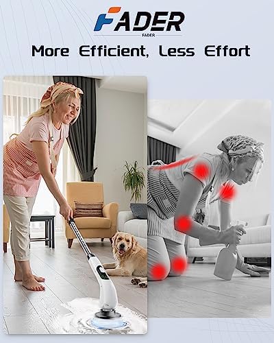 Electric Spin Scrubber, 2023 New Cordless Shower Scrubber with 8 Replaceable 2