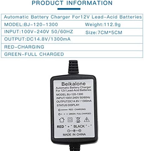 12V Sealed Lead Acid (SLA) Battery Charger 1300mA, with Short Circuit Protection 2