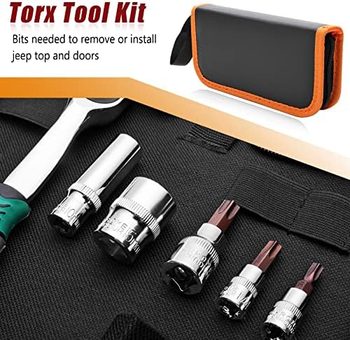 Xislet Torx Tool Kit Compatible with 2007-2020 Jeep Wrangler JL JK & Gladiator 2