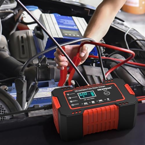 Car Battery Charger, 12V 6A Smart Battery Trickle Charger Automotive 12V Battery 7