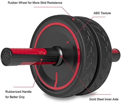 Readaeer Ab Roller Wheel with Knee Pad Abdominal Exercise for Home Gym Fitness 3