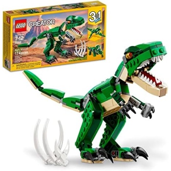 LEGO Creator 3 in 1 Mighty Dinosaur Toy, Transforms from T. rex to Triceratops