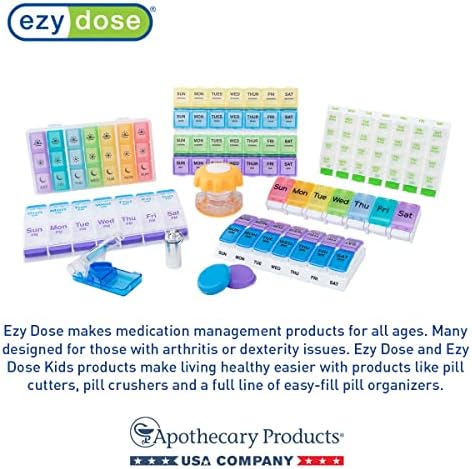 Ezy Dose Weekly (7-Day) AM/PM Pill Organizer, Vitamin and Medicine Box 8
