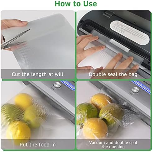 Food Vacuum Sealer Bag Rolls: KitchenBoss 6 Rolls Food Saver Bags 5
