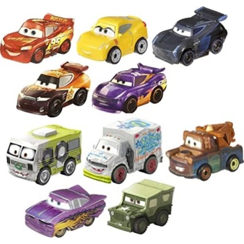Mattel Disney and Pixar Cars Mini Racers Set of 10 Mini Toy Cars & Trucks,
