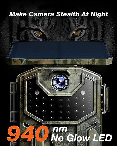 Solar Trail Camera 1520P 30fps 36MP, iZEEKER Game Camera 3