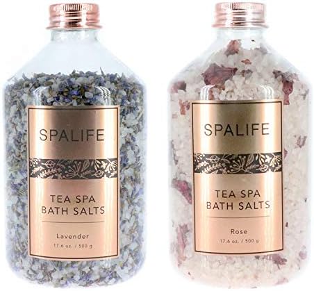 SpaLife Soothing Petal-Infused Effervescent Mineral Bath Salts - 2 Pack 17.6 oz.