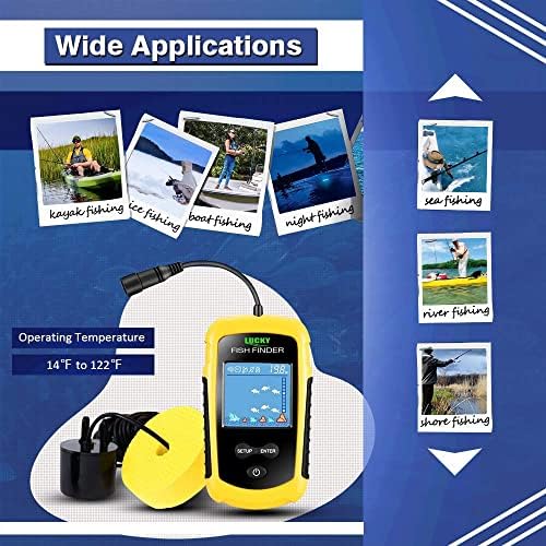 LUCKY Kayak Portable Fish Depth Finder Water Handheld Fish Finder Sonar Castable Kayak 5