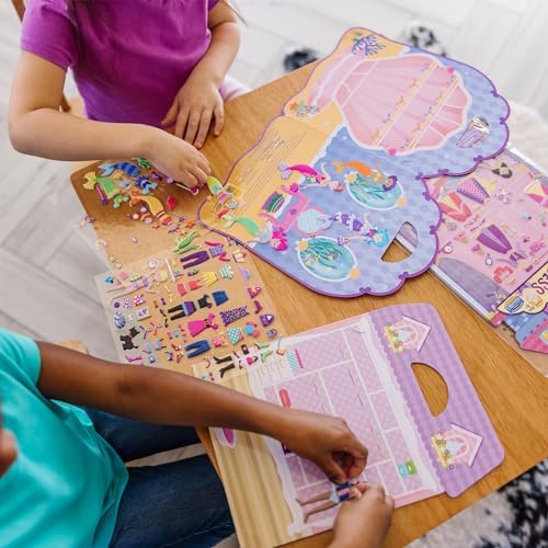 Melissa & Doug Puffy Sticker Activity Books Set: Dress-Up, Princess, Mermaid 8