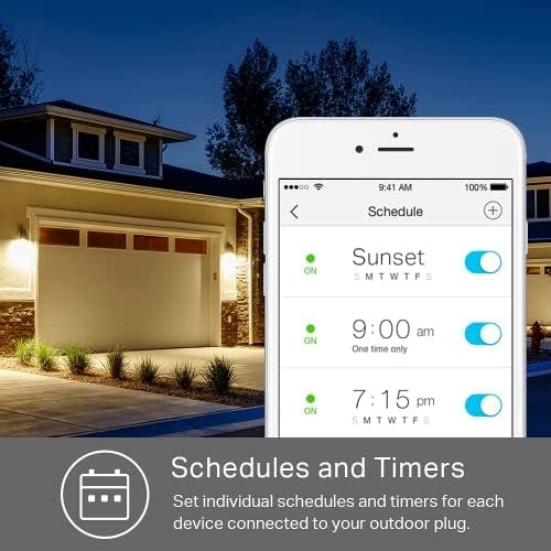 Kasa Smart Outdoor Smart Plug KP400, Smart Home Wi-Fi Outlet with 2 Sockets 4
