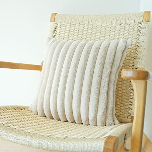 JOJUSIS Pack of 2 Faux Fur Plush Decorative Throw Pillow Covers Couch Cushion 6