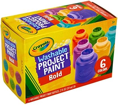 Crayola Washable Kids Paint, Assorted Bold Colors, Painting Supplies, 6 Count 3