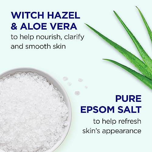 Dr Teal’s Pure Epsom Salt, Clarify & Smooth with Witch Hazel & Aloe Vera, 3lbs 3