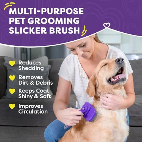 Hertzko Dog & Cat Brush, Dog Brush for Shedding, Cat & Dog Grooming 2