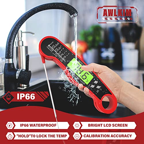 AWLKIM Meat Thermometer Digital – Fast Instant Read Food Thermometer 4