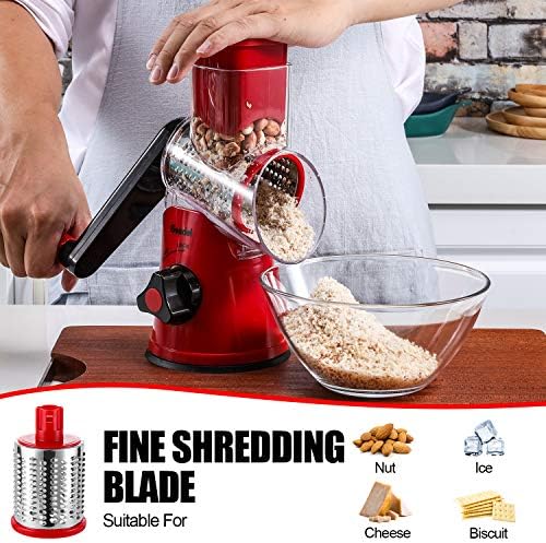 Geedel Kitchen Cheese Grater, Rotary Mandoline Vegetable Slicer 5