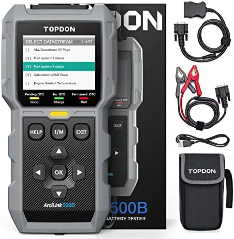 TOPDON AL500B OBD2 Scanner Battery Tester 2 in 1 Code Reader, Full OBDII 7
