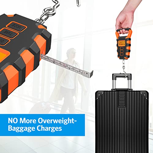 Newest Digital Fishing Scale with Ruler, 15g/50kg Electronic Digital Luggage Scale 6