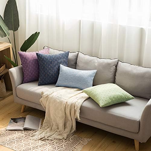 MIULEE Pack of 2 Decorative Burlap Linen Throw Pillow Covers Modern Farmhouse 7
