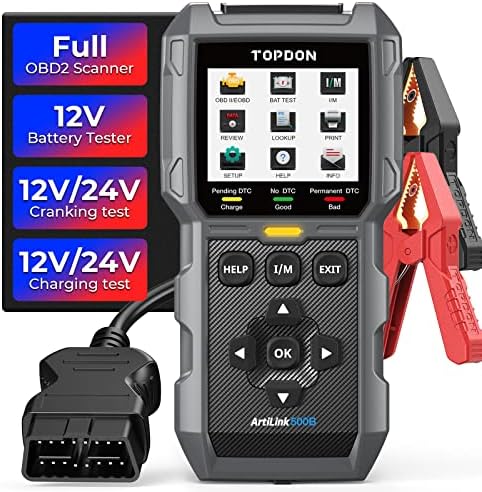 TOPDON AL500B OBD2 Scanner Battery Tester 2 in 1 Code Reader, Full OBDII 8