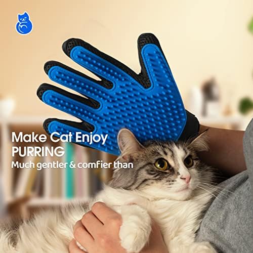 DELOMO Upgrade Pet Grooming Gloves Cat Brushes for Gentle Shedding 3