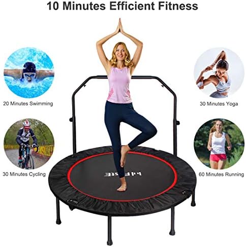 FirstE 48″ Foldable Fitness Trampolines, Rebound Recreational Exercise 2