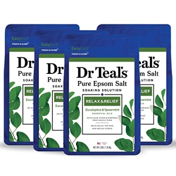 Dr Teal's Pure Epsom Salt, Relax & Relief With Eucalyptus And Spearmint, 3 lb